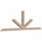 Ekena Millwork Saratoga Smooth Timber Gable Bracket, Douglas Fir, 96"W x 32"H x 3 1/2"D x 3 1/2"F, 8/12 Pitch GBW096X32X0404SAR00SDF - alternate 4